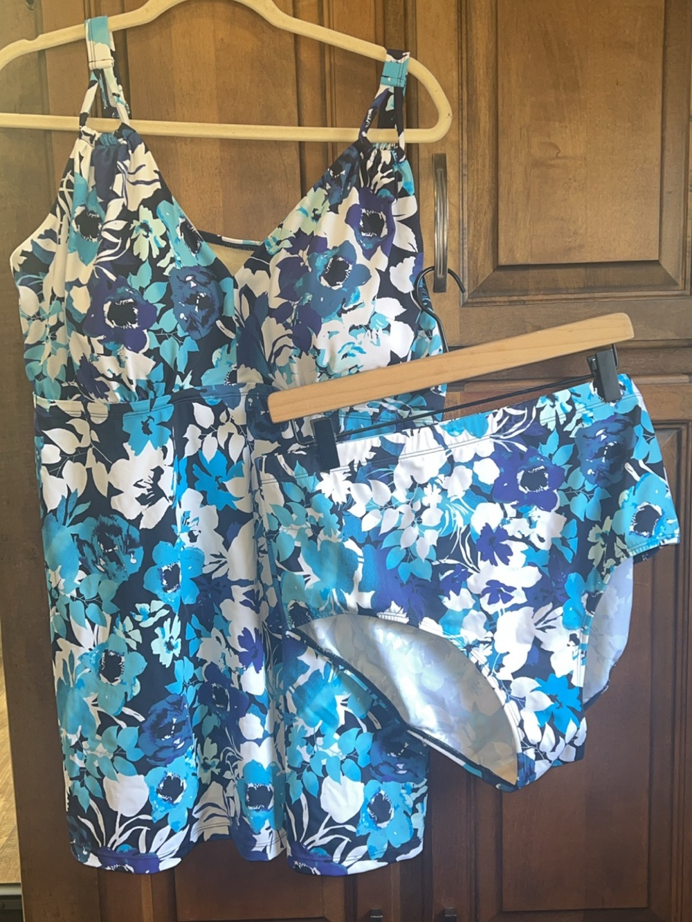 Swimsuits For All Floral Tankini Set 2PC Size 20 NWOT - Picture 3 of 12